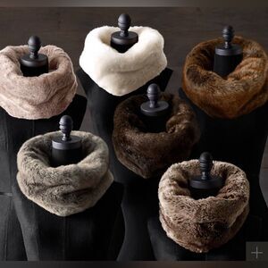RH Luxe Faux Fur Infinity Scarf in Sable
